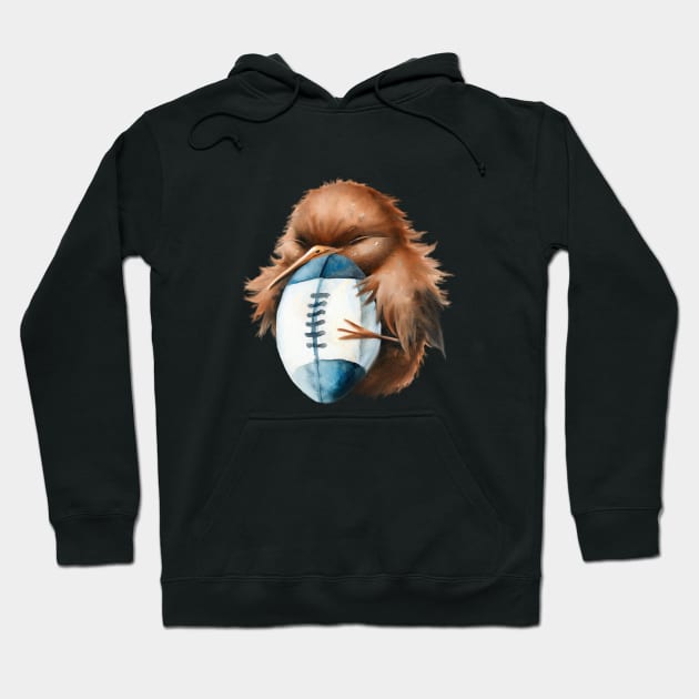 Lucky Rugby New Zealand Kiwi Hoodie by Merlyn Morris